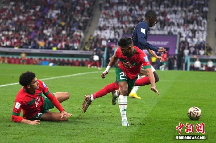 法国2-0力克摩洛哥晋级决赛，姆巴佩助攻穆阿尼